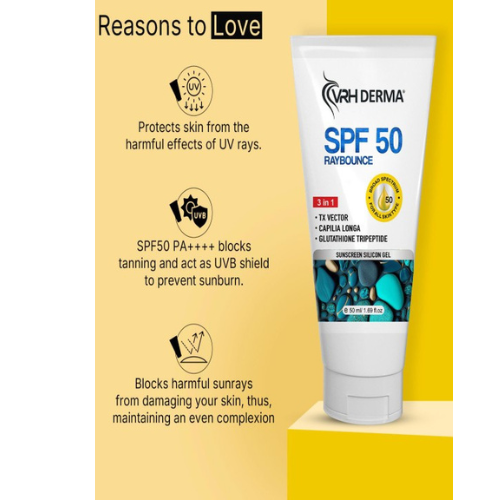 VRH RAYBOUNCE SPF 50 SUNSCREEN SILICON GEL 50 ML