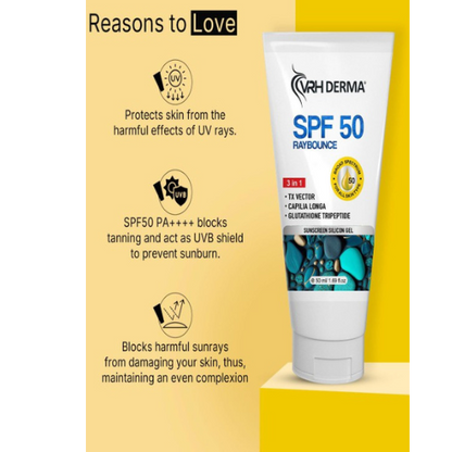 VRH RAYBOUNCE SPF 50 SUNSCREEN SILICON GEL 50 ML