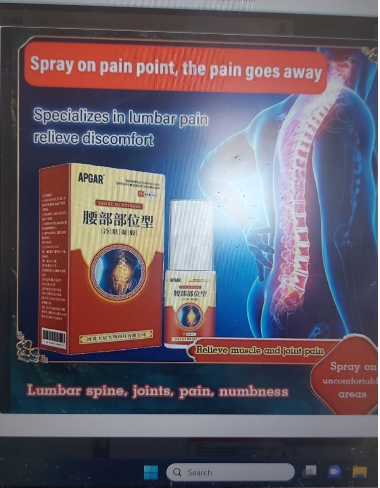 APGAR Lumbar Pain Relief Spray 50ml | Topical Analgesic Spray