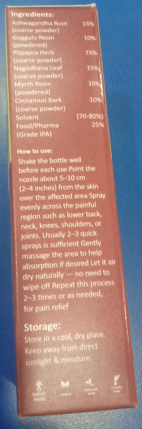 APGAR Lumbar Pain Relief Spray 50ml | Topical Analgesic Spray